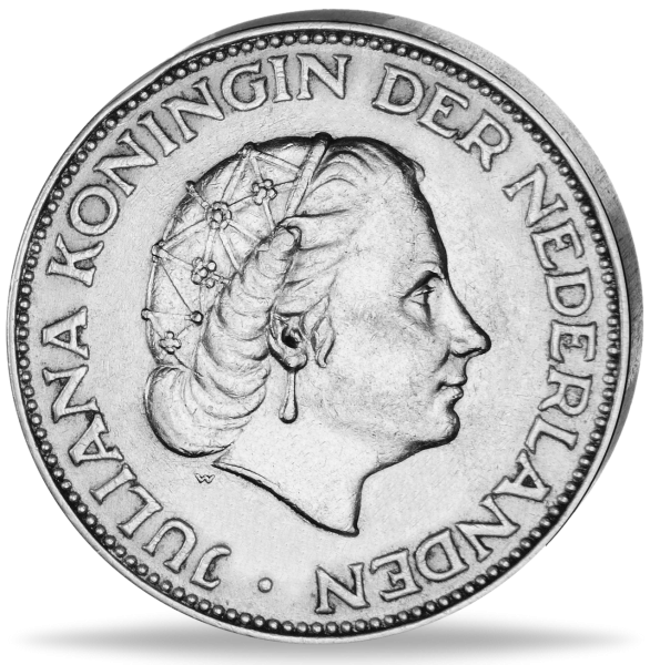 2,5 Gulden „Juliana“ Silber - Münze Vorderseite
