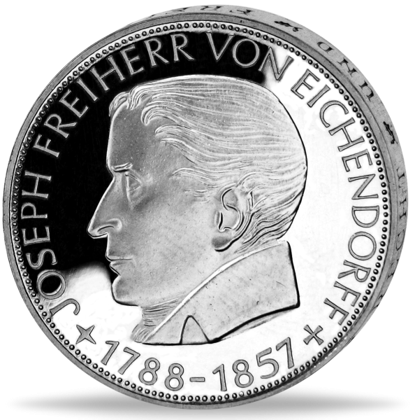 5 Deutsche Mark Joseph Freiherr von Eichendorff - Vorderseite Münze