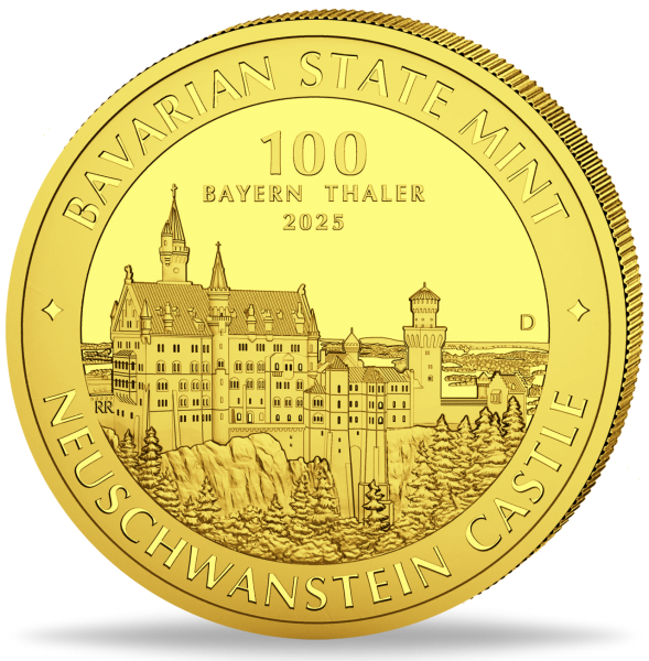 Bayern, 100 Bayern-Thaler, stempelglanz, 1 Unze Gold 2025 - Münze Vorderseite