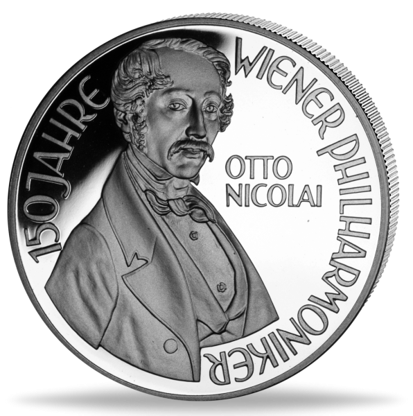 100 Schilling Wiener Philharmonie Otto Nicolai, 1992 - Münze Vorderseite