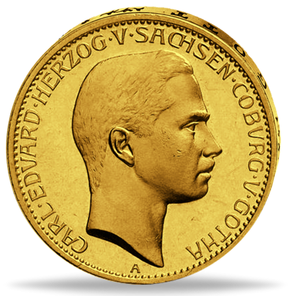20 Mark „Herzog Carl Eduard - 1905 A“ Jaeger 274 1905 - Gold - Münze Vorderseite
