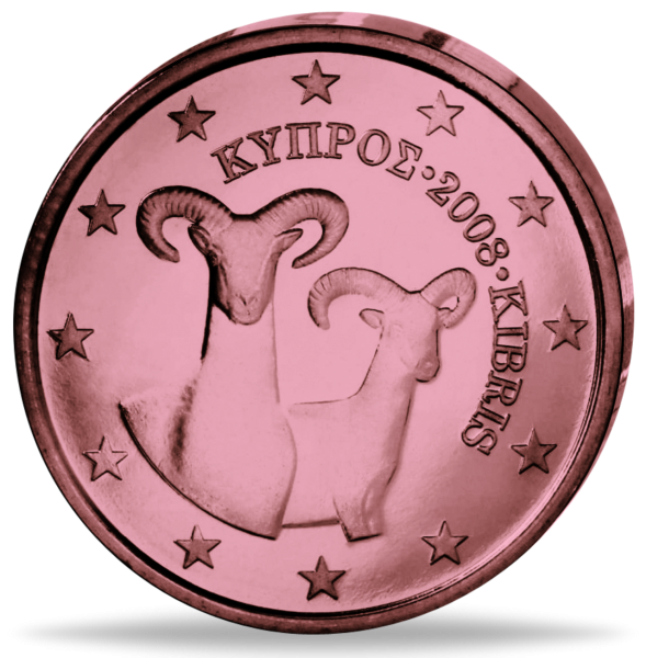 1 Cent Zypern Mufflon 2008 - Münze Vorderseite
