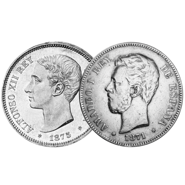 2x5 Pesetas Amadeo & Alfonso - Satzbild