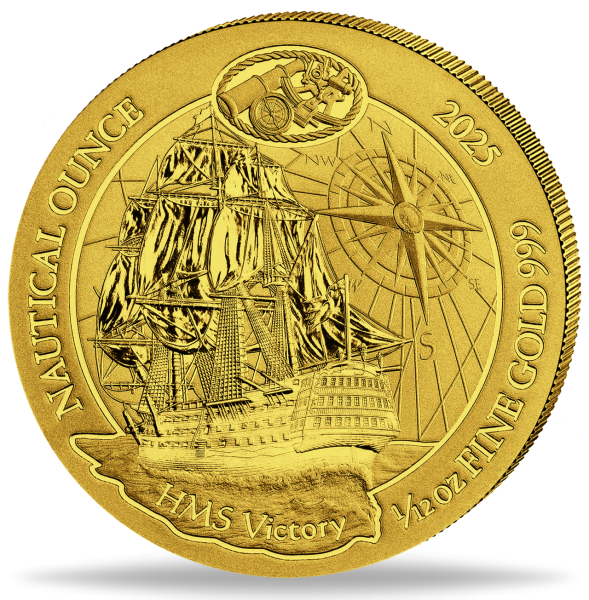 100 RWF HMS Victory 1/12 Unze Gold - Münze Vorderseite