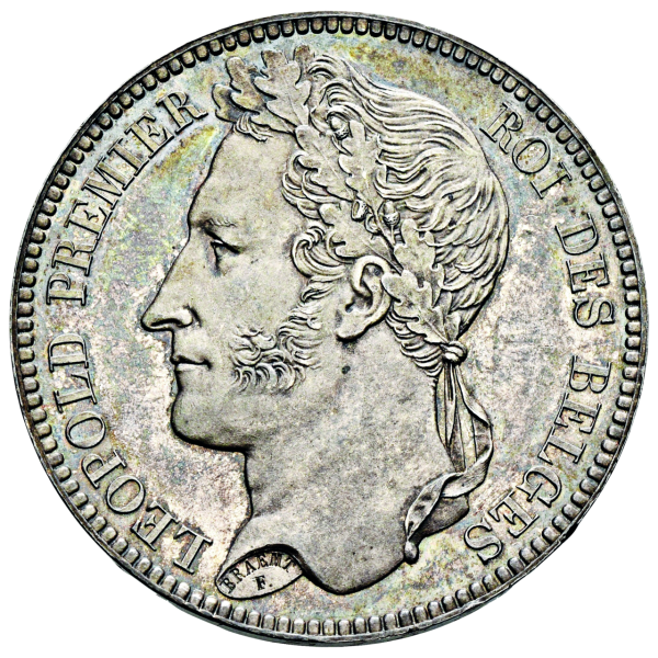 Belgien, 5 Francs Leopold I 1832-1849 - Münze Vorderseite