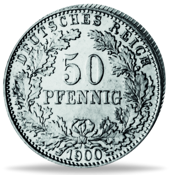 50 Pfennig 1896-1903 großer Adler Jäger 15 - Silber - Münze Vorderseite