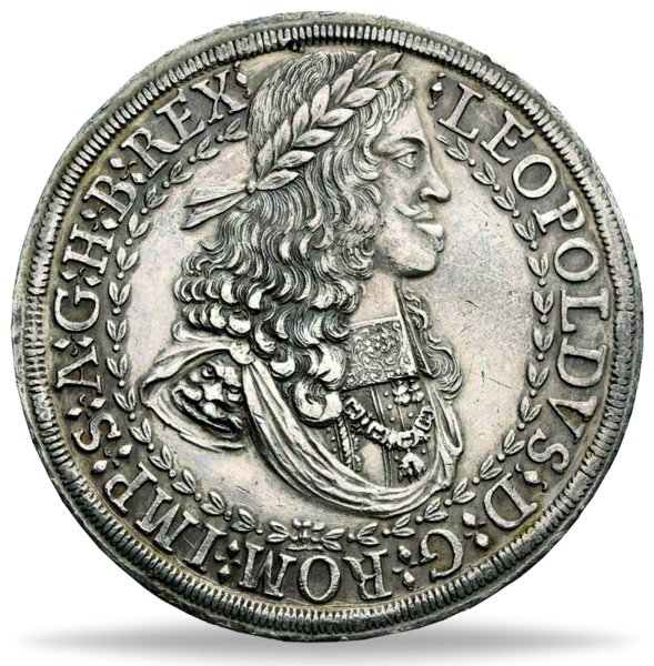 Haus Habsburg, Doppeltaler 1668-1670, Kaiser Ferdinand I. - Münze Vorderseite