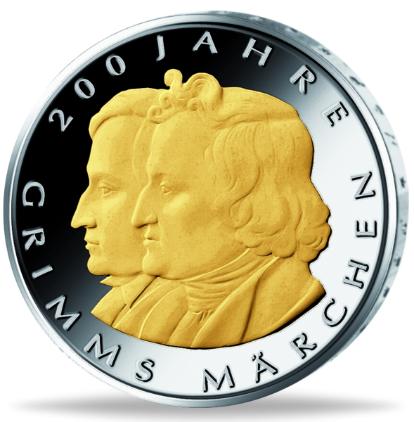 Deutschland 10 Euro „Grimms Märchen“ 2012 - vergoldet - Münze Vorderseite