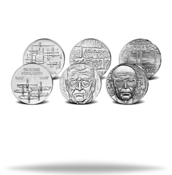 3 Münzen 10 Fmk Satz Finnland - Satzbild