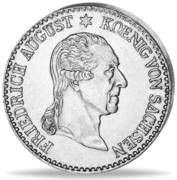 1/6 Taler Friedrich August III. - Münze Vorderseite