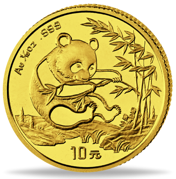 10 Yuan Panda 1/10 Unze Gold 1994 - Münze Vorderseite