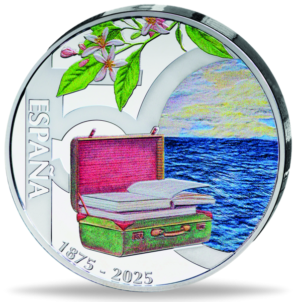 10 Euro Antonio Machado, 2025, Silber, PP, Farbappl. - Münze Vorderseite