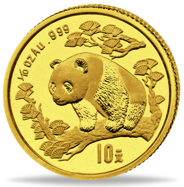 10 Yuan Panda 1/10 Unze Gold 1997 - Münze Vorderseite
