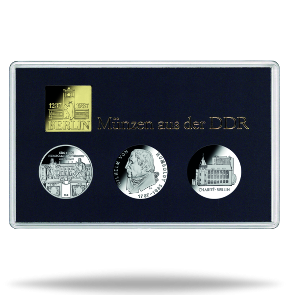 DDR-Themensatz 1987, 750 J. Berlin (Uni/Charité/Humboldt), 3 Mz. + Plakette