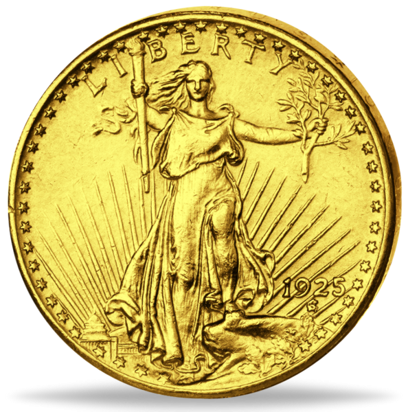 20 US-Dollar  - St. Gaudens Double Eagle mit Motto Gold - Vorderseite Münze