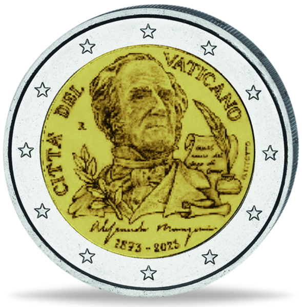 2 E Aless. Manzoni PP - Münze Vorderseite