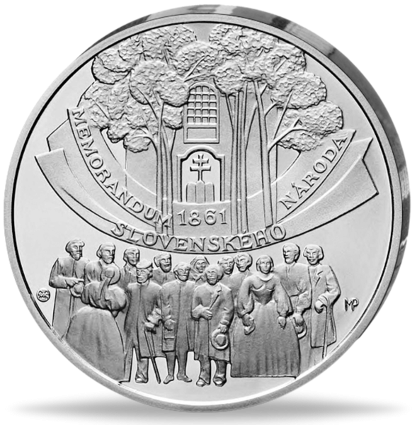 10 Euro Memorandum der slowakischen Nation - Silber - Münze Vorderseite