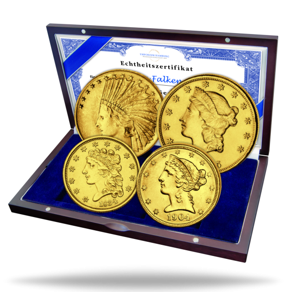 USA, Typen-Gold-Kollektion der Lady Liberty Satzbild
