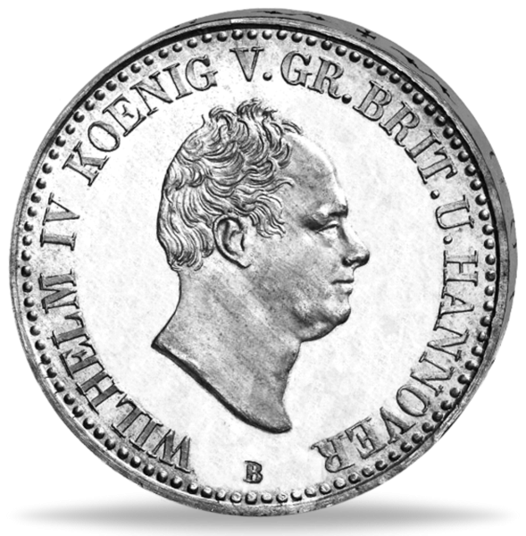 Königreich Hannover Taler Wilhelm IV. Thun 152 - Vorderseite Münze