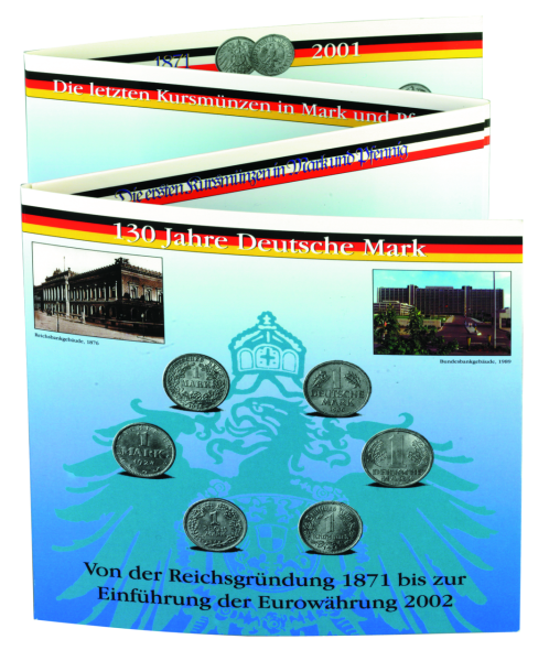 Komplett-Kollektion 150 Jahre Deutsche Mark - Sammelmappe