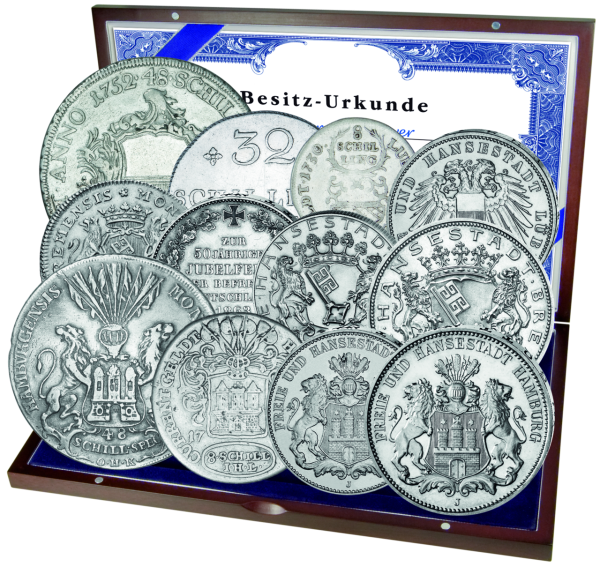 Hanse-Komplettsatz 12 Münzen - Satzbild
