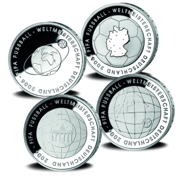 4x 10 Euro-Satz „Fußball-WM2003- 2006“ (PP) - Satzbild