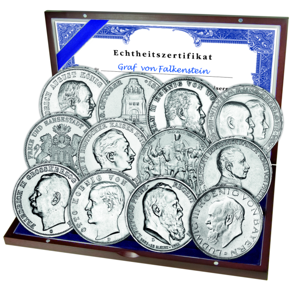 12x 3 Mark Kaiserreich Silber - Satzbild