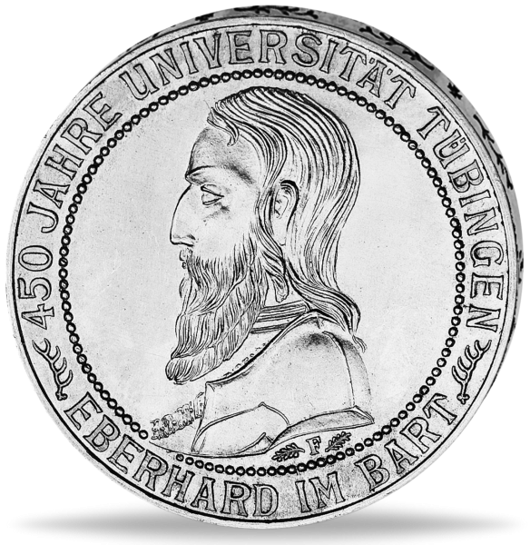3 Reichsmark „Universität Tübingen“ Jaeger 328 1927 - Silber - Münze Vorderseite