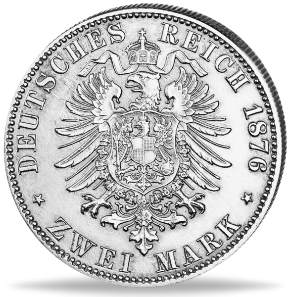 2 Mark Wilhelm I. - Rückseite Münze