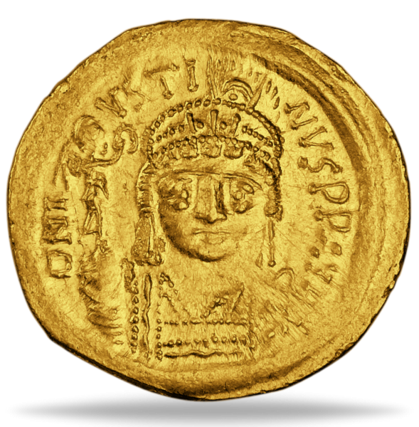 Solidus Kaiser Justin II. - Münze Vorderseite