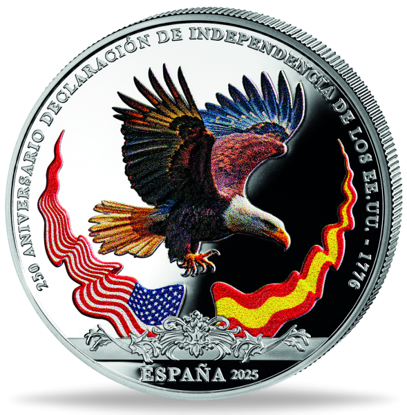 10 Euro US-Weißkopfseeadler, 2025, Silber, PP, Farbappl. - Münze Vorderseite