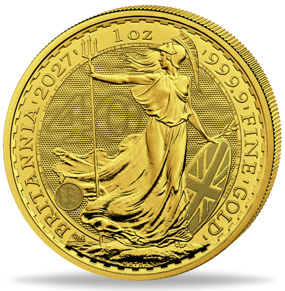 100 Britische Pfund Britannia 1 Unze Gold - Münze Vorderseite