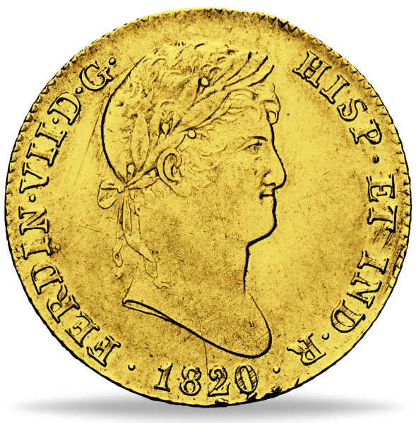 SPANIEN, 4 Escudos 1820. KM 14 - Münze Vorderseite