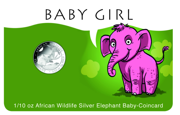 10 Sh Elefant Coincard Mädchen - Blister