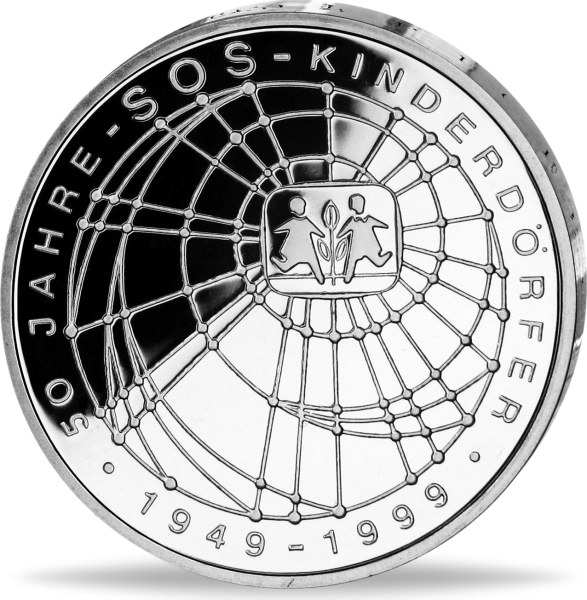 10 Deutsche Mark 50 Jahre SOS-Kinderdörfer - Vorderseite BRD Münze
