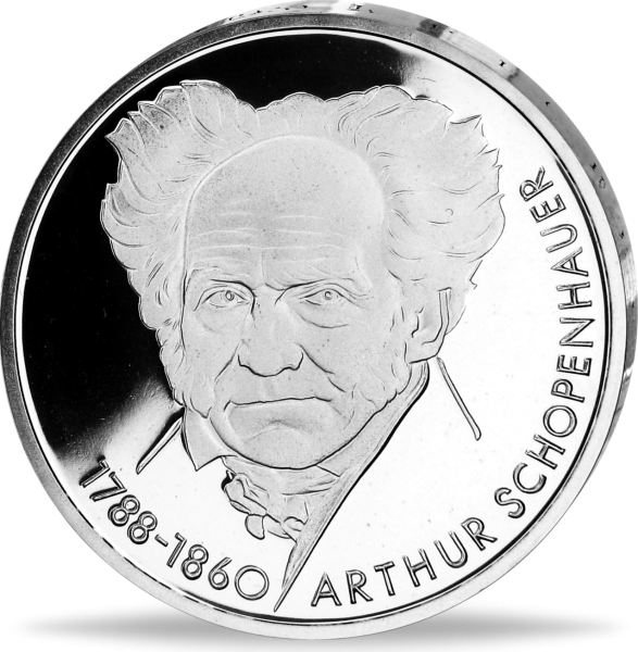 10 Deutsche Mark  Arthur Schopenhauer - Vorderseite deutsche BRD Münze