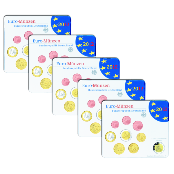 5-88 Euro Kursmünzensatz BRD - Gruppenbild