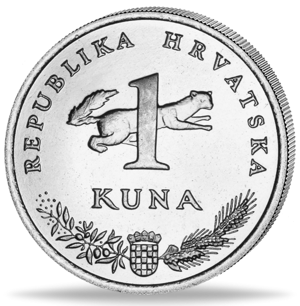 1 Kuna 20 Jahre Kuna-Währung - Münze Vorderseite