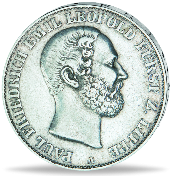 Vereinstaler Paul Friedrich Emil Leopold - Thun 213 - Münze Vorderseite