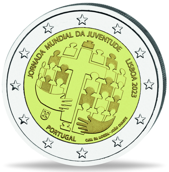 2 Euro Portugal Weltjugendtag Lissabon - Vorderseite Münze