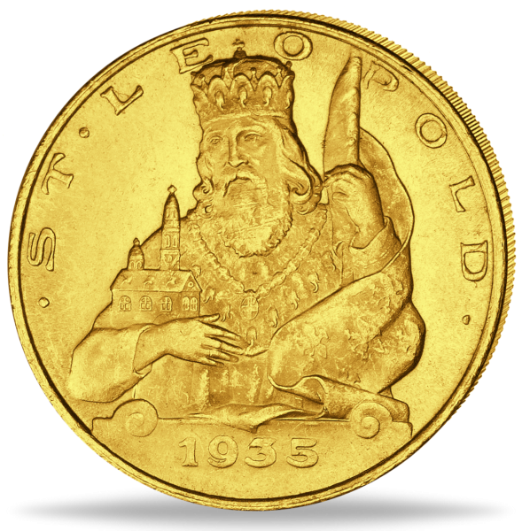 25 Schilling Heiliger Leopold III - Vorderseite Münze