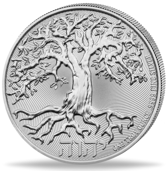 Niue 2 Dollar Tree of Life 1 Unze Silber 2023 - Münze Vorderseite
