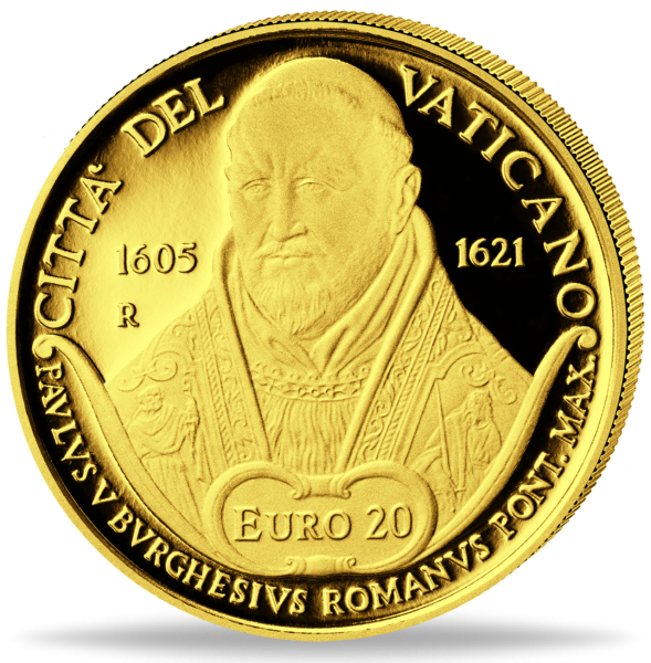 20 Euro Gold Vatikan Papst Paul V - Vorderseite Münze