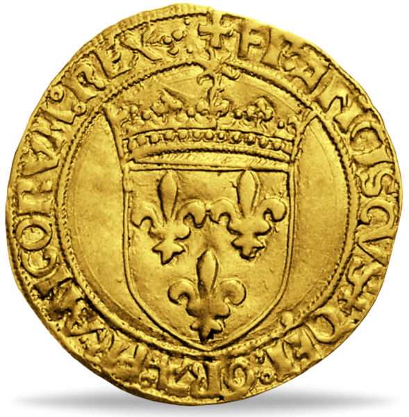 Frankreich Franz I Ecu d or au soleil - Vorderseite Münze