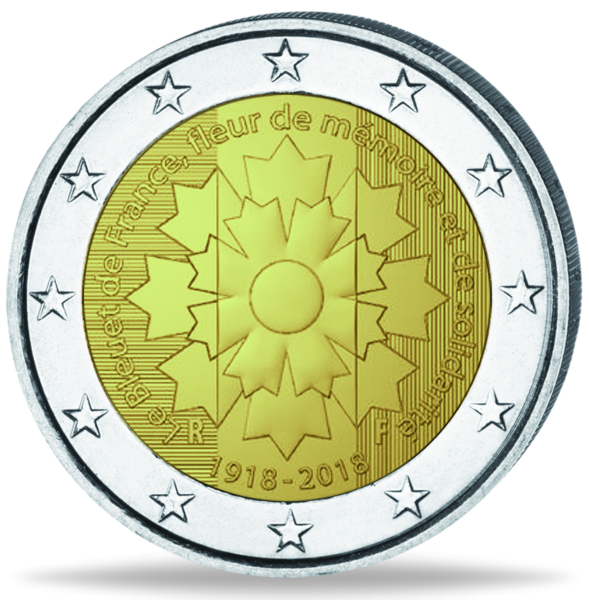 2 Euro Kornblume - Münze Vorderseite