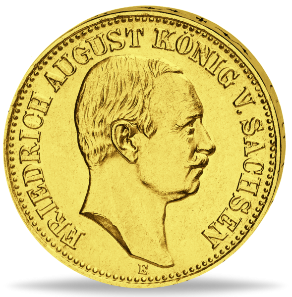 Königreich Sachsen, 10 Mark 1906, Friedrich August III.  – Münze Vorderseite
