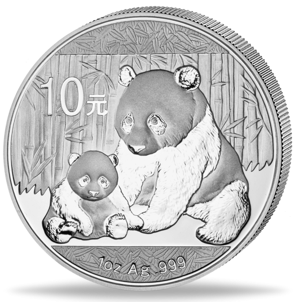 10 Yuan 1 Unze Silber Panda 2012 - Münze Vorderseite