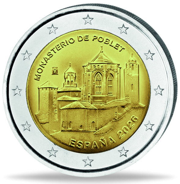 Spanien, 2 Euro Kloster von Poblet, 2026, bfr. - Münze Vorderseite