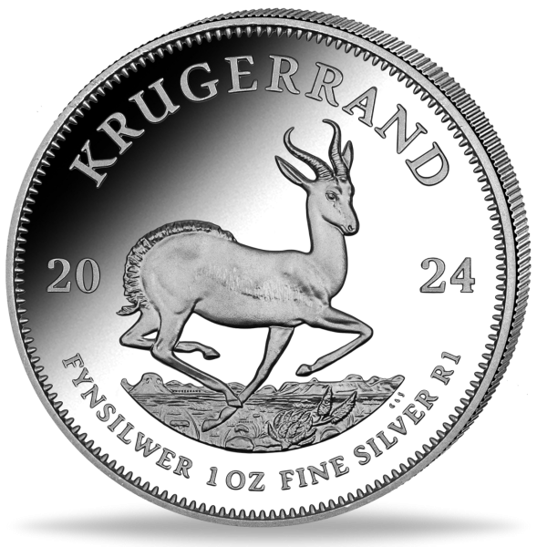 Südafrika 1 Unze Krügerrand 2024 - Silber - Münze Vorderseite