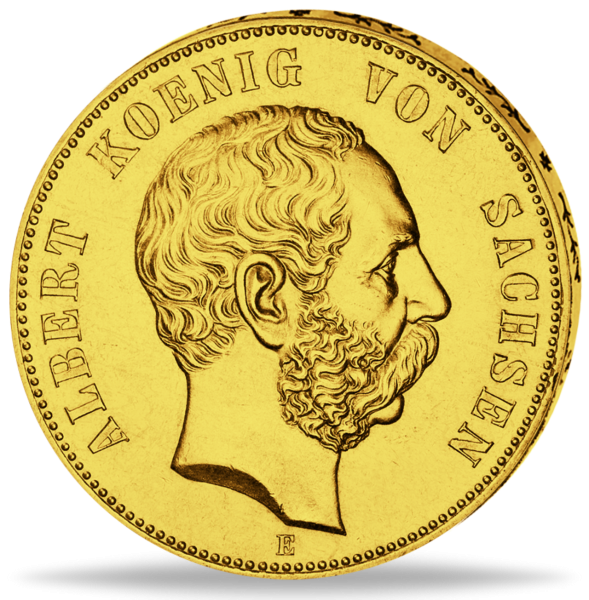 10 Mark 1888, König Albert - Vorderseite Münze